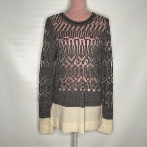 Alexander Wang Black and Cream Patterned Sweater